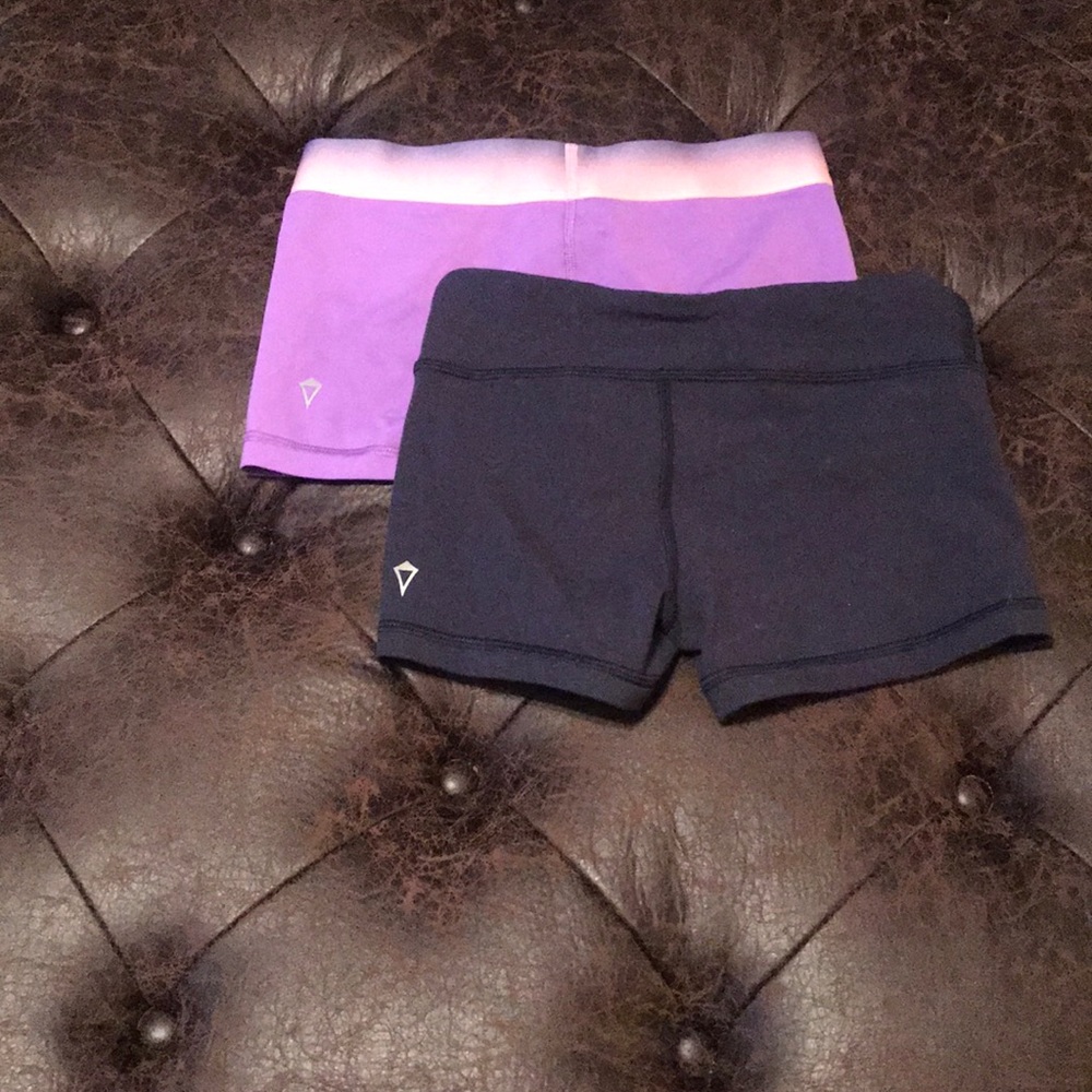 2 pairs Of girls dance shorts size 10